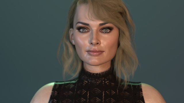 Margot Robbie 3D-Modell .c4d .max .obj .3ds .fbx .stl .blend