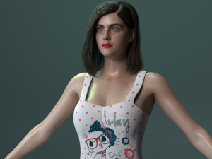 Alexandra Daddario 3Dモデル