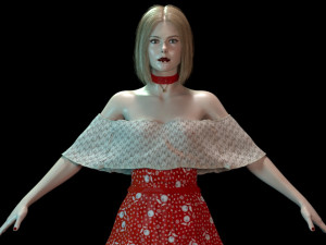 Elle Fanning 3D Модель