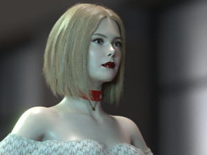 Elle Fanning 3D Модель