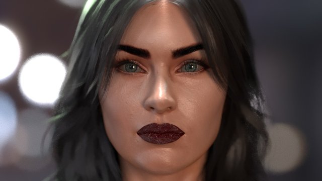 Megan Fox Model 3D .c4d .max .obj .3ds .fbx .stl .blend 