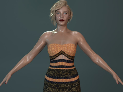 Katee Sackhoff Modelo 3D