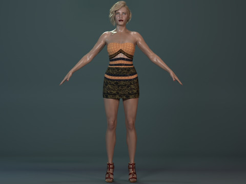 Katee Sackhoff Modelo 3D