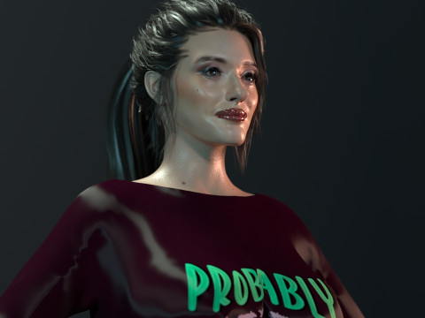 Kat Dennings 3D Model