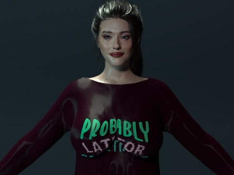 Kat Dennings 3D Model