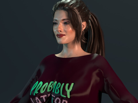 Kat Dennings 3D Model
