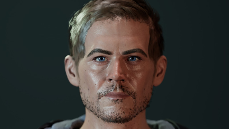 The late Paul Walker 3D 모델 .c4d .max .obj .3ds .fbx .stl .blend