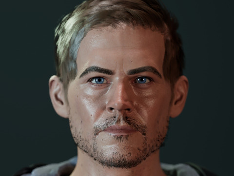 The late Paul Walker 3Dモデル