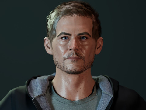 The late Paul Walker 3D 모델