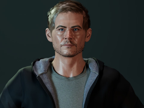 The late Paul Walker 3D 모델