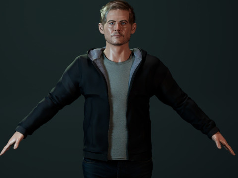 The late Paul Walker 3D 모델