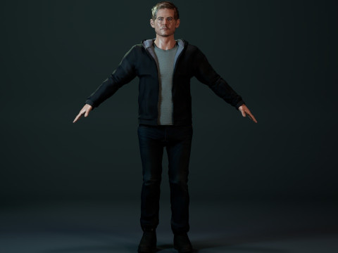 The late Paul Walker 3D 모델