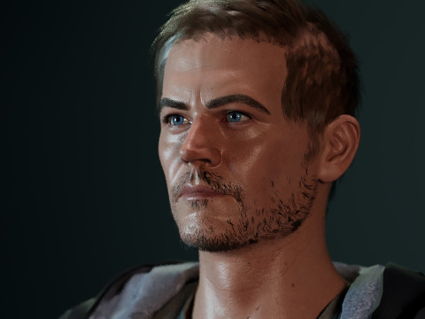 The late Paul Walker 3D 모델