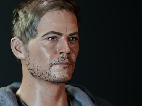 The late Paul Walker 3D 모델
