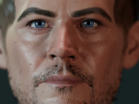 The late Paul Walker 3D 모델