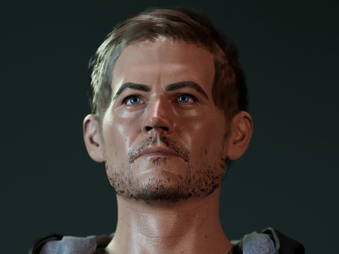 The late Paul Walker 3D 모델