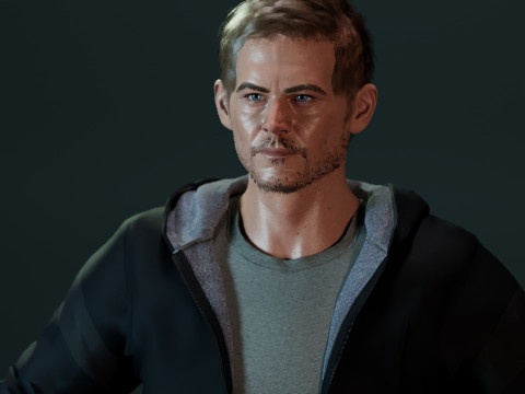The late Paul Walker 3D 모델