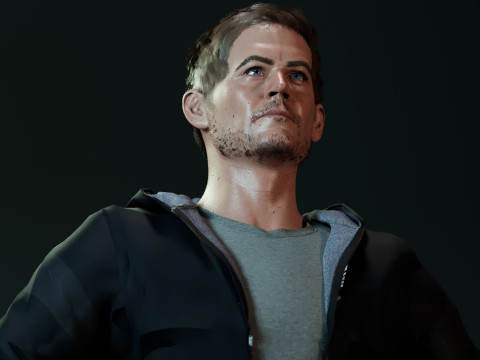 The late Paul Walker 3D 모델
