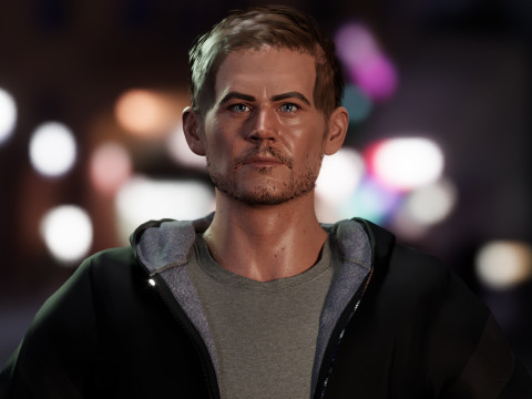 The late Paul Walker 3D 모델