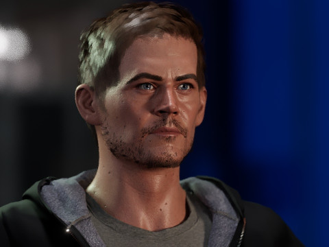 The late Paul Walker 3D 모델