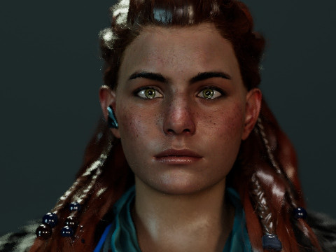 Aloy Horizon 3D 모델
