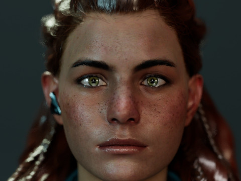 Aloy Horizon 3D 모델