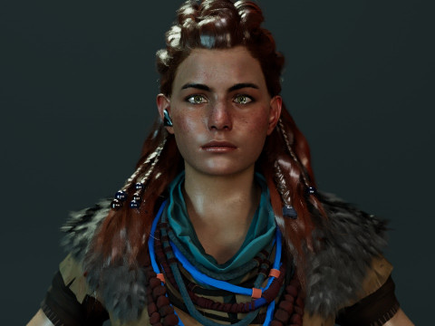 Aloy Horizon 3D 모델