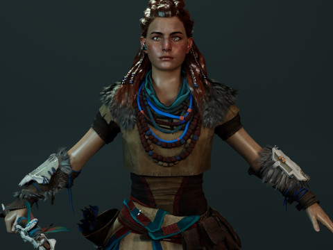 Aloy Horizon 3D 모델