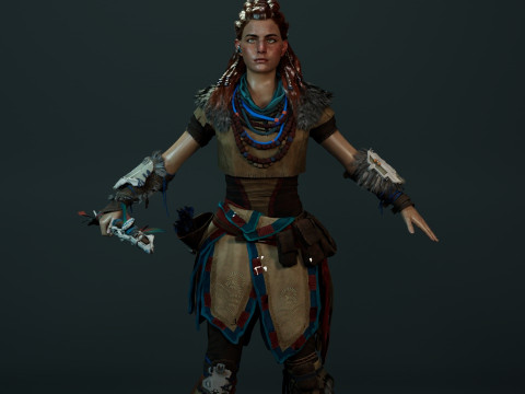 Aloy Horizon 3D 모델