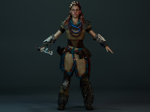 Aloy Horizon 3D 모델