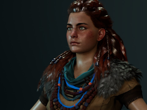 Aloy Horizon 3D 모델
