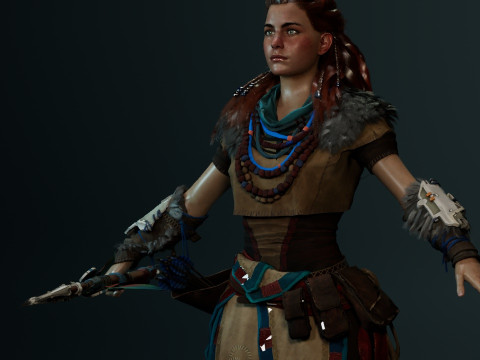 Aloy Horizon 3D 모델