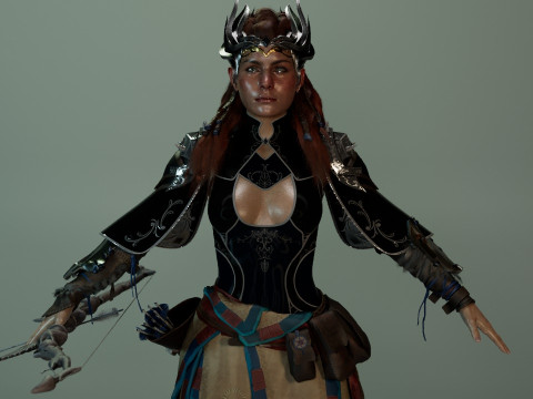 Aloy Horizon 3D 모델