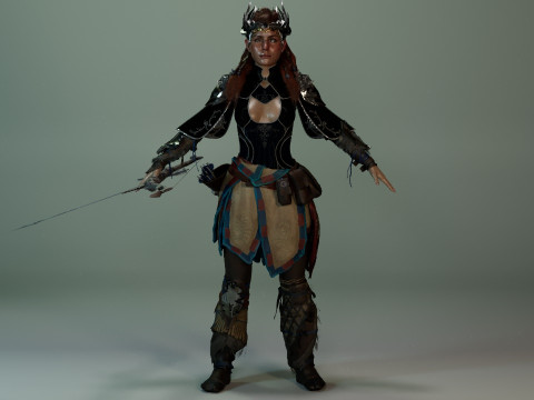 Aloy Horizon 3D 모델