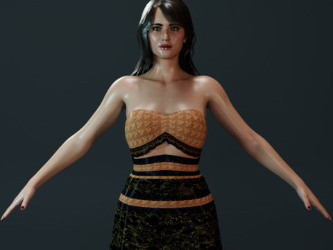 Zoe Deschanel Modelo 3D