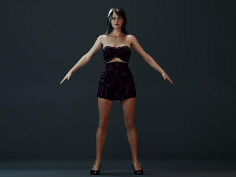 Zoe Deschanel Modelo 3D