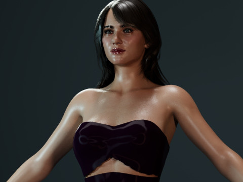 Zoe Deschanel Modelo 3D