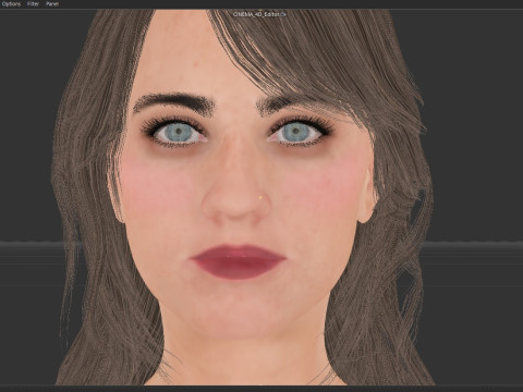 Zoe Deschanel Modelo 3D