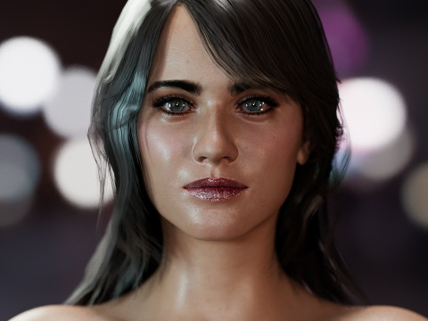 Zoe Deschanel 3D Model