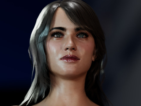 Zoe Deschanel Modelo 3D