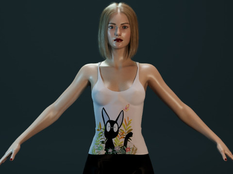 Dakota Fanning 3D Model