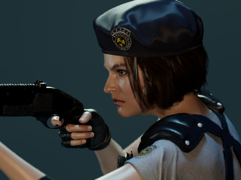 Jill Valentine STARS Modello 3D