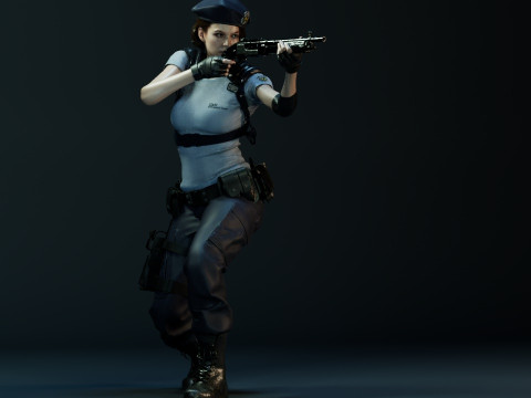 Jill Valentine STARS Modello 3D