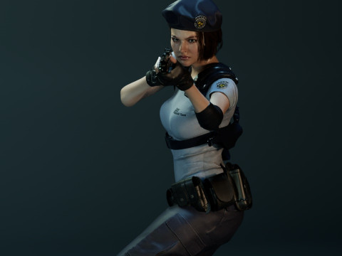Jill Valentine STARS Modello 3D