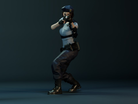 Jill Valentine STARS Modello 3D