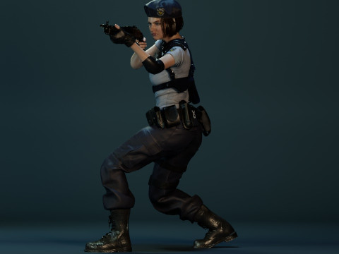 Jill Valentine STARS Modello 3D