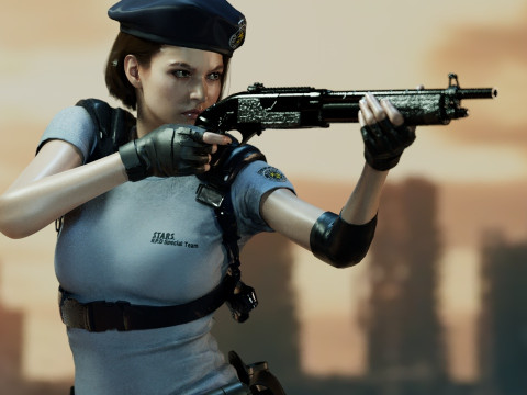 Jill Valentine STARS Modello 3D