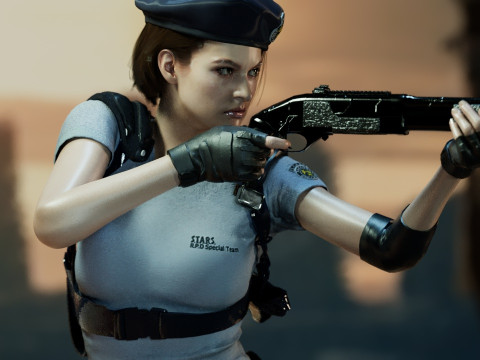 Jill Valentine STARS Modello 3D