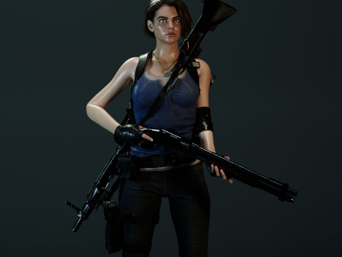 Jill Valentine RE3 3D Модель