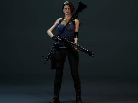Jill Valentine RE3 3D Модель